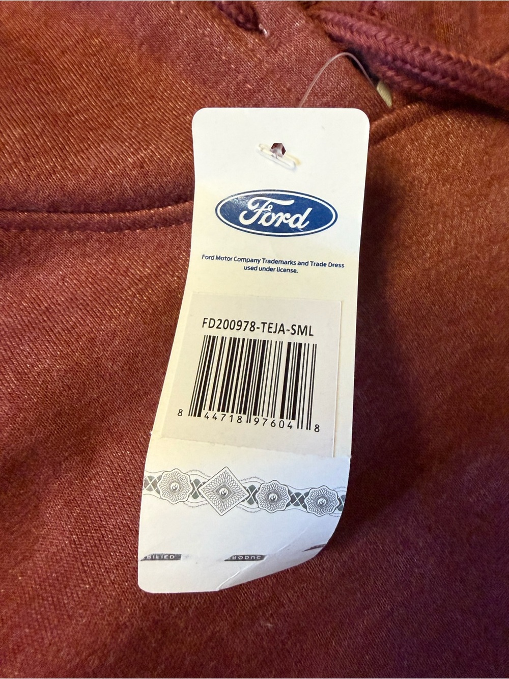 Ford Maroon Bronco Pullover Hoodie - Picture 3 of 3